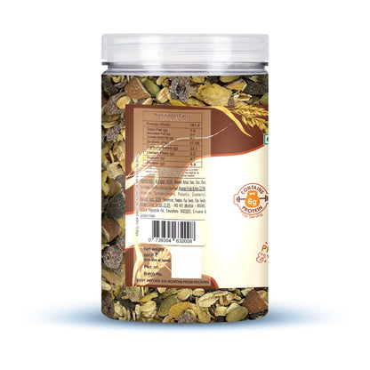 Nutriefoods Energy Booster Oat Meal (Granola) with No Added Sugar Dark Chocolate | Blend of Oats, Berries, Dried Fruits, Nuts, and Seeds (400gm)