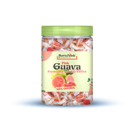 Nutriefoods Pink Guava Toffee | 100% Natural Fruit Candy | Premium Guava Fruit Bar