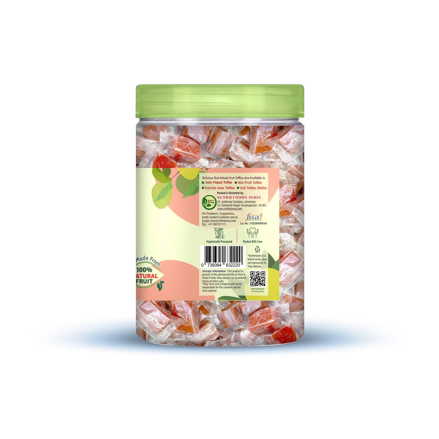 Nutriefoods Pink Guava Toffee | 100% Natural Fruit Candy | Premium Guava Fruit Bar
