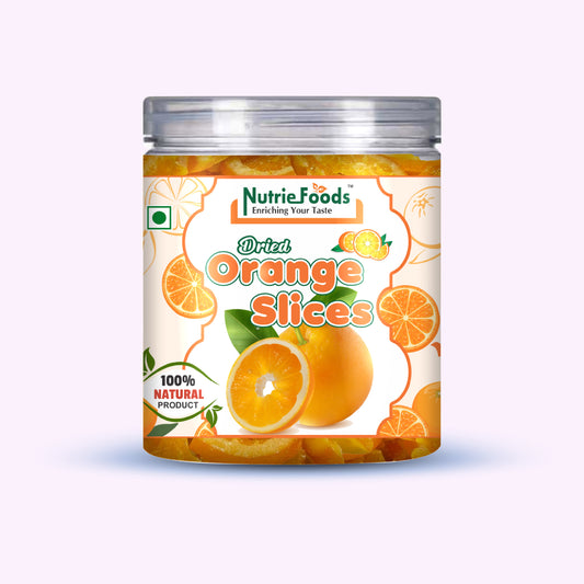 Nutriefoods Premium Dried Orange Slices | Rich in Vitamin C | 100% Natural Orange Bites | No Added Color, Flavors (250gm)