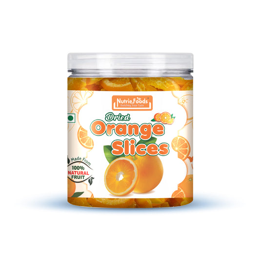 Nutriefoods Premium Dried Orange Slices | Rich in Vitamin C | 100% Natural Orange Bites | No Added Color, Flavors (250gm)