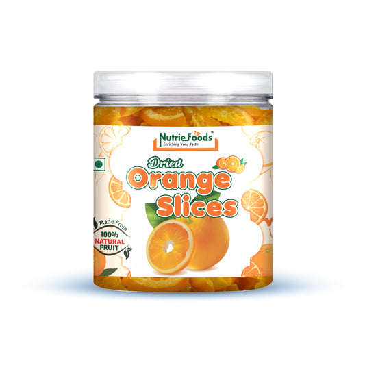 Nutriefoods Premium Dried Orange Slices | Rich in Vitamin C | 100% Natural Orange Bites | No Added Color, Flavors (250gm)