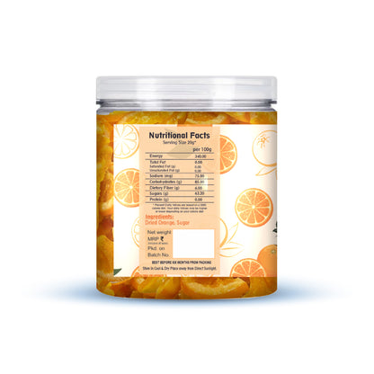 Nutriefoods Premium Dried Orange Slices | Rich in Vitamin C | 100% Natural Orange Bites | No Added Color, Flavors (250gm)