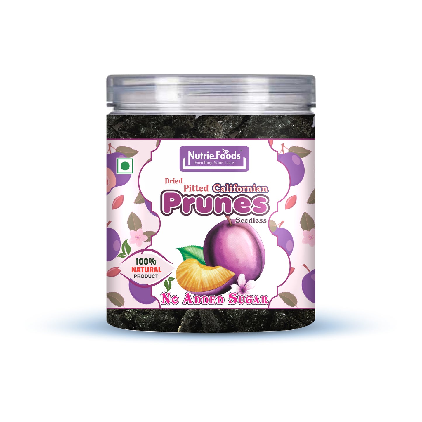 Nutriefoods Premium Dried Pitted Prunes | Vitamin-Rich | 100% Natural Fruit | No Added Additives or Sugar | (250gm)