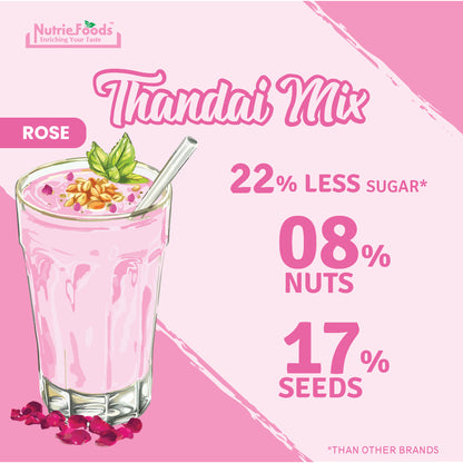 Rose Thandai Mix | Instant Thandai Powder | With Goodness of Nuts and Seeds 200gm