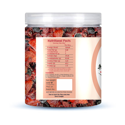 Nutriefoods Antioxidant Trio Berry Mix | Blended with Dried Strawberry, Blueberry and Cranberry