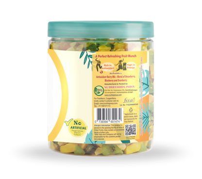 Nutriefoods Tropical Dried Fruit Mix, 100% Natural Blend of Dried Mango, Kiwi, Pineapple, and Oranges (250g)