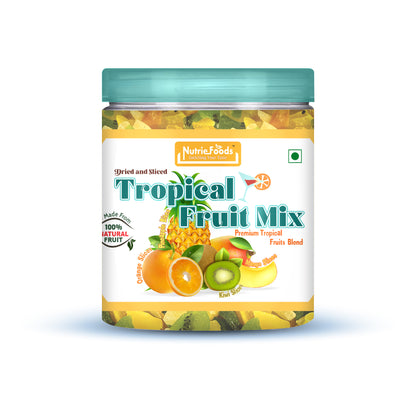 Nutriefoods Tropical Dried Fruit Mix, 100% Natural Blend of Dried Mango, Kiwi, Pineapple, and Oranges (250g)